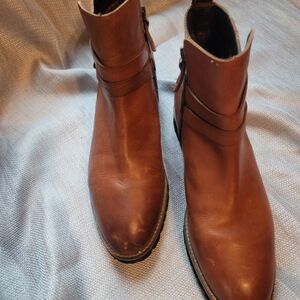 Stylish Brown Leather Ankle Boots